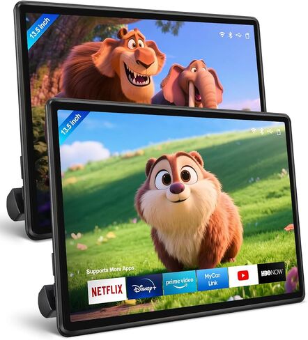13.5" 4K Car Headrest Monitor Android 13.0 |Rear Seat Entertainment System| Car TV for Back Seat |4G RAM+64G ROM | Wireless Mirroring | 5G WiFi/Bluetooth/HDMI | OTA Updates (4G+64G (1*PCS)) in Kuwait