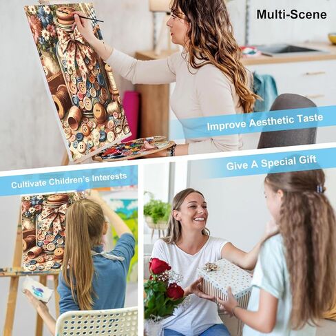 طلاء المناظر الطبيعية بالأرقام من Askqtx - طلاء الشلال بالأرقام للبالغين المبتدئين، طلاء بالألوان المائية من الأكريليك الجبلي حسب الرقم، لوحة زيتية DIY لهدايا ديكور الحائط المنزلي (16 × 20 بوصة). in Kuwait