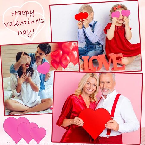 200 Pcs Cutout Hearts Paper Heart Cutouts Paper Hearts Red Valentine Construction Paper Heart Shaped Paper Cut Outs for Bulletin Board Classroom Valentine's Day Decor Cardboard Hearts for Crafts DIY in Saudi Arabia