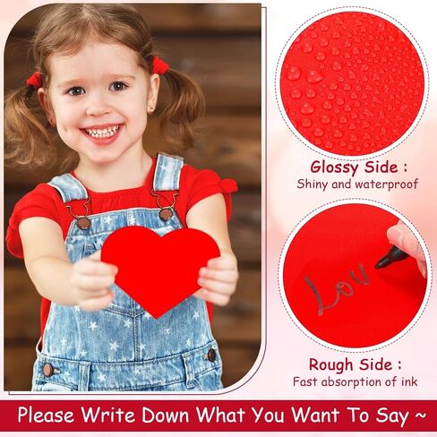 200 Pcs Cutout Hearts Paper Heart Cutouts Paper Hearts Red Valentine Construction Paper Heart Shaped Paper Cut Outs for Bulletin Board Classroom Valentine's Day Decor Cardboard Hearts for Crafts DIY in Saudi Arabia