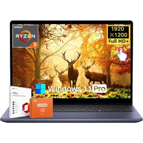 Dell Inspiron 7445 14" Laptop, AMD Ryzen 5 8640HS (Beat i7-1255U), with Office Pro Lifetime License, FHD+ 2-in-1 Touchscreen Laptops, 64 GB DDR5 RAM, 1 TB SSD, Win 11 Pro, Backlit KB, AI Copilot