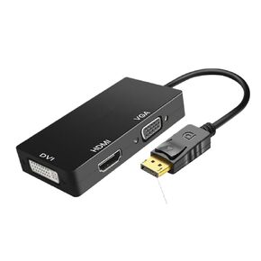3IN1 Displayport DP to HDTV HDMI DVI Adapter1080P Display Port Converter Connector Cable for Projector TV Computer PC