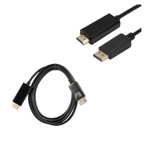1.8m/6ft Displayport HDMI Adapter 1080P DisplayPort Converter for PC Projector DP to HDMI Cable Displayport HDMI Cable(Red)