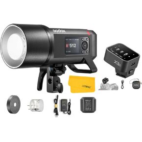GODOX AD600 Pro II AD600Pro II Outdoor Flash Strobe, 2.4G TTL Studio Flash HSS 1/8000s, 40W Bi-Color Modeling Light, Lithium Battery, with Godox X3F X3-F TTL Wireless Flash Trigger