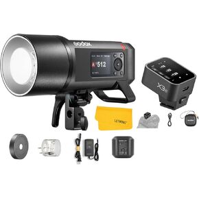 Godox Ad600 Pro II Ad600Pro II Flash Flash Strobe ، 2.4G TTL Studio Flash HSS 1/8000S ، ضوء 40W نمذجة ذات لون ثنائي ، بطارية ليثيوم ، مع Godox X3N X3-N TTL Wireless Flash Trigger