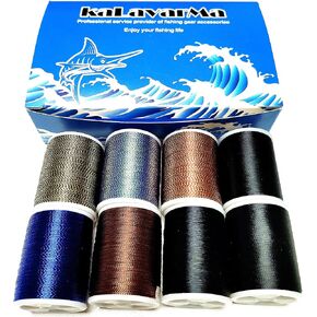 Kalavarma Metallic Wrapping Thread for Fishing Rod Guide 5+3 pcs 6 Color 240 Yards/Spool 220M in Kuwait