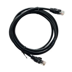 Cat 5E UTP Patch Cord with Boot, 7ft, Black, 10-Pack – Reliable Ethernet Cable for Fast Networking & Internet Connections
