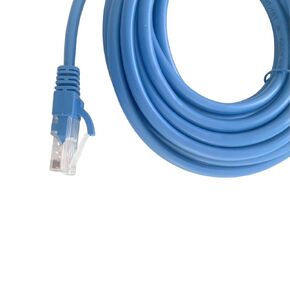 Cat 5E UTP Patch Cord with Boot, 16ft, Blue, 5-Pack – Reliable Ethernet Cable for Fast Networking & Internet Connections