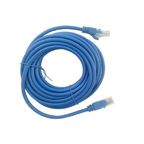 Cat 5E UTP Patch Cord with Boot, 16ft, Blue – Reliable Ethernet Cable for Fast Networking & Internet Connections