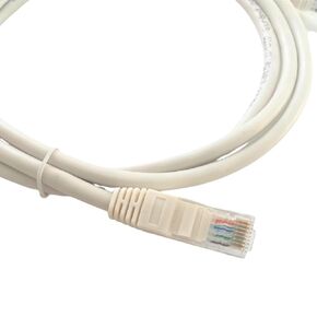 Cat 5E UTP Patch Cord with Boot, 5ft, White, 5-Pack – Reliable Ethernet Cable for Fast Networking & Internet Connections
