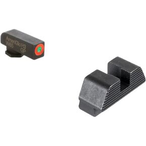 AMERIGLO Protector Tritium Green Front/Rear Square Notch Sight Set Compatible with Glock Gen Gen 1-4 10mm/.45/.357