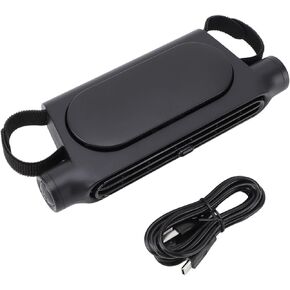 مروحة تبريد مقعد USB لمقعد السيارة 3 سرعات ذات ضوضاء منخفضة تصميم آمن للركاب الخلفيين الأماميين والرضع (أسود)