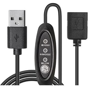 Fan Speed Controller Cable Power Adapter USB 5V 3 Speed Adjustable USB Fan Adapter Connector Cable for Desk Fan Blower