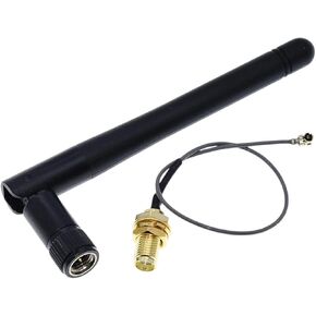 2.4Ghz 3Dbi Wf 2.4G Antenna Rp-SMA Male Wirieless Router + 17Cm Pci U.Fl Ipx to Rp SMA Male Pigtail Cable Esp8266 Esp32