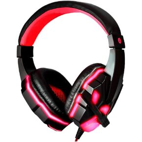 NUOBESTY Gaming Headset Noise-canceling Mic Led Lights Comfortable Ear Pads for Game Consoles Wired USB Headphone for Immersive Gaming