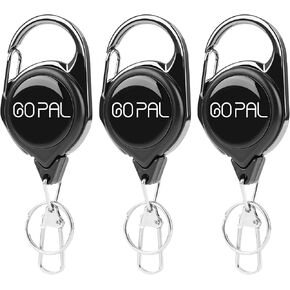 Gopal Fly Fishing Zinger Retractor: Retractable Keychain with 27.5" Durable Cord Badge Reel Lanyard - Fishing Rod Tether Accessories and Gear