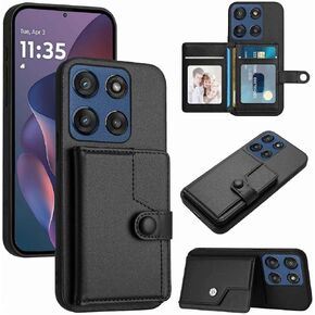 for Moto G Stylus 2025 Case Card Holder, 5 Multi Slots Wallet, RFID Blocking, TPU Interior Leather Dual Layer Protective, Stand Flip Cases Cover for Moto G Stylus 5G 2025 (Purple)