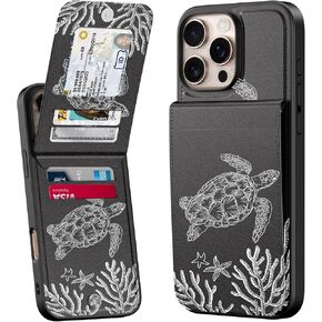 Bemal for iPhone 16 Wallet Case, Built-in Card Holder, Fashion Printed, RFID Blocking, PU Leather Kickstand, Magnetic Closure, Shockproof Phone Cover for Women and Men, Blooming Flowers