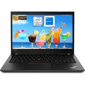 Lenovo ThinkPad T490 Laptop Computer, 14" FHD Notebook PC, Intel Core i7-8665U up to 4.8GHz, 16 GB RAM, 256 GB SSD, Thunderbolt3, Type-C Backlit Keyboard Windows 11 Pro (Renewed)