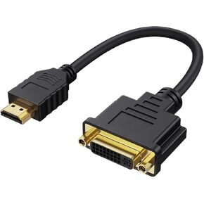 Plated 30cm 1080P HDMI to DVI Adapter Bi-Directional DVI 24+1/24+5 Pin to HD Cable for /3 PC Graphics Card M>oni>tor in Saudi Arabia