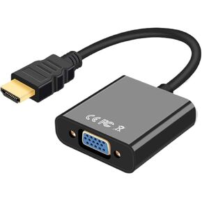 HDMI-Compatible Male to RGB Female Video Converter Adapter HDMI-Compatible Cable HDTV M>oni>tor for PC TV Box(Black)