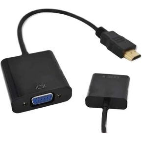 HD 1080P HDMI-Compatible Male to Female Cable Digital to Analog Converter Adapter for PC S03(Black)