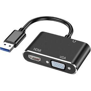 3in1 USB 3.0 to HDMI-Compatible Converter Output to HD 1080P Adapter Cable for Projector M>oni>tor