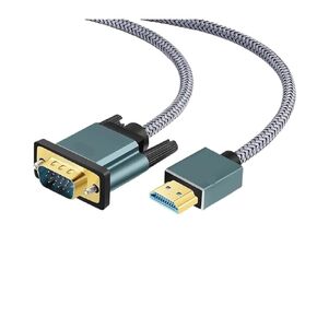 SHULIANCABLE HDMI to Cable, Aluminum Alloy Shell, Nylon Braided -Plated, Compatible with Computers, Laptops, Projectors(5m)