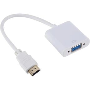 1080P HDMI-Compatible to Adapter Digital Analog HDMI-Compatible Male to Famale Cable Converter for PC HDTV Tablet(White)