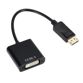 DisplayPort to DVI Cable Adapter Display Port DP to DVI Converter HD 1080p Male to Female for PC HDTV M>oni>tor Projector