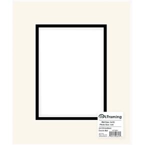 ADF MAT DBL 8x10/4x6 WHTCORE Anthite/Black