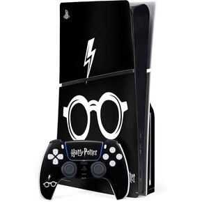 ألعاب Skinit Scenit Gaming متوفرة مع حزمة PS5 Slim Disk - عالم السحرة المرخص رسميًا Harry Potter Hogwarts Houses Crest Design