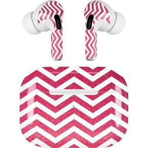 Skinit Decal Audio Skin Compatible with Apple AirPods Pro (2rd Gen, 2022) - Skinit Originally Designed Pink Chevron Design