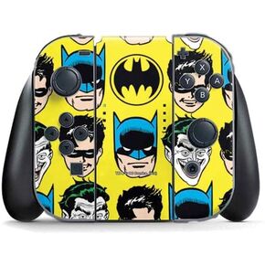 Skinit Decal Gaming Skin Compatible with Nintendo Switch (2017-2021) Joy-Con Controller - Officially Licensed DC Comics Batman Classic Art Design