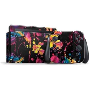 Skinit Decal Gaming Skin Compatible with Nintendo Switch Bundle - Abstract Lines Design