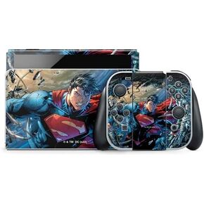 Skinit Decal Gaming Skin Compatible with Nintendo Switch OLED (2021) - Officially Licensed DC Comics Superman Action Flying Pose Design