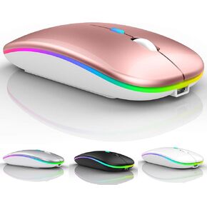 Bluetooth Mouse for iPad, Wireless Mouse for MacBook Air/Pro, Chromebook, Laptop - Rose Gold