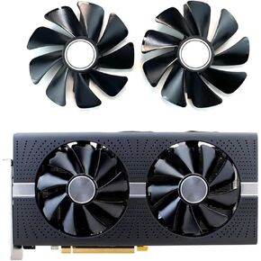 CF1015H12D Gaming Graphics Card Cooling Fan DC12V RX 590(Black 1-Fan)