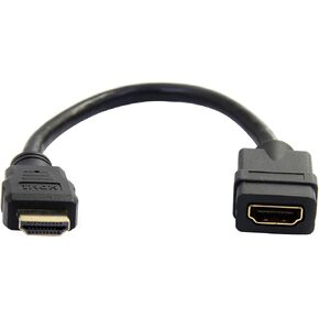 Startech.com 6in عالي السرعة HDMI Cable Cable M/F - Ultra HD 4K X 2K HDMI Cable - HDMI Port Saver 6 بوصة (Hdmiextaa6in) ، Black