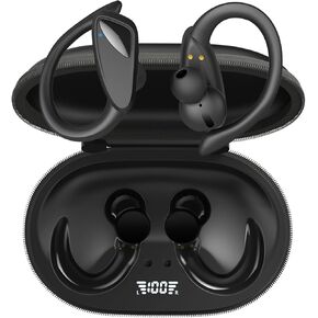 Wireless Earbuds Bluetooth 5.3 Sport Earphones, 48H Playtime LED Display, IPX5 Waterproof in-Ear Headphones with Earhooks, Built-in Mic & Touch Control for Running Gym Workout (Black)