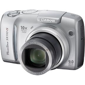 Canon PowerShot SX110IS 9MP الكاميرا الرقمية مع ZOOM المستقر بصري 10x (الفضة)