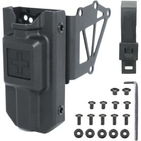 Tactical Tourniquet Holder with Holster Adapter Mount for Aluminum Gun Holster, QLS Police Gear Accessories Belt Attachment