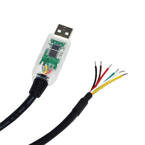 FT232RL USB to RS485 6 CORE 6P WE Converter Serial Communication Cable Compatible USB-RS485-WE-1800-BT GND Data A+ B- 120R(5m,Transparent USB Case)