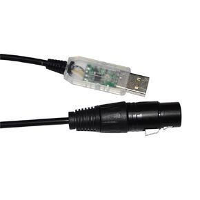 RS485 DMX512 to USB 3PIN 3P DMX 512 XLR Female Converter Cable for Freestyler Controller KABLE(8M,Color F)
