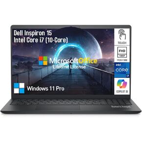 Dell Inspiron 15 3000 جهاز كمبيوتر محمول على شاشة تعمل باللمس ، 15.6 FHD Screen Screen Business Business PC ، Intel 10-Core I7 ، 64GB RAM 2TB SSD+512GB