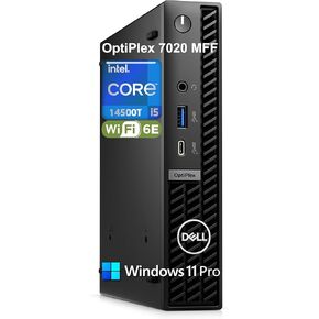 Dell OptiPlex 7020 MFF 7000 Series Mini PC Business Desktop Computer, 14th Gen Intel 14-Core i5-14500T (Beat i7-13700T), 16GB DDR5 RAM, 512GB PCIe SSD, WiFi 6E, Bluetooth,RJ-45,Windows 11 Pro(Renewed)