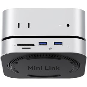 ORICO MiniLink Mac mini M4 Hub, 5Gbps USB 3.0 Port, SD 3.0/TF 3.0 Card Readers, 3.5mm Headphone Jack and Microphone Jack (M48P)