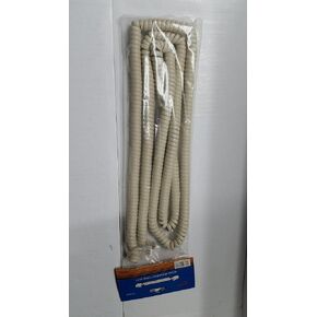 50' Foot Modular Telephone Coiled Handset Cord Ivory Replacement