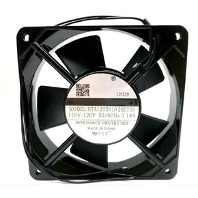HTA120D110 200730 110/120VAC 0.18A 50/60Hz 120x120x25mm 2-Wire Cooling Fan 12025mm