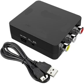 Video Converter R/CA AV to HDMI-Compatible Converter AV/CVSB L/R Video Box HD AV2HDMI Support NTSC PAL Output AV to HDMI(B)